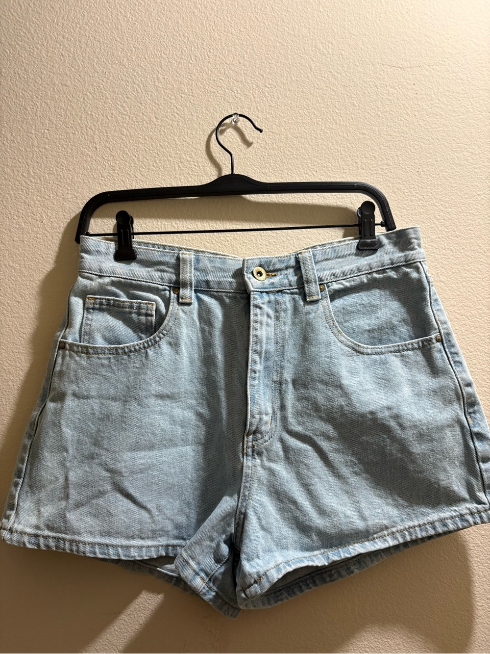 Cotton On Light Blue High-Waist Denim Shorts